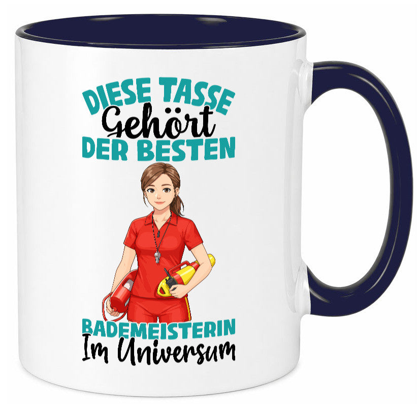 Im Universum: Bademeisterin | Schwimmmeisterin Geschenk Humor Geschenkidee Tasse