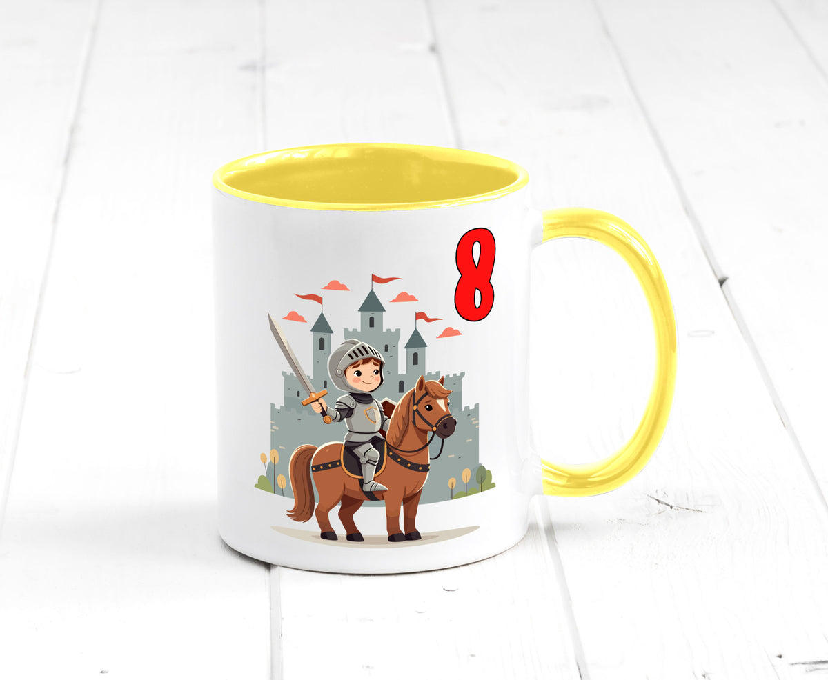 8. Geburtstag | 8 Jahre Ritter Junge Schloss Geschenk Geschenkidee lustiger Tasse