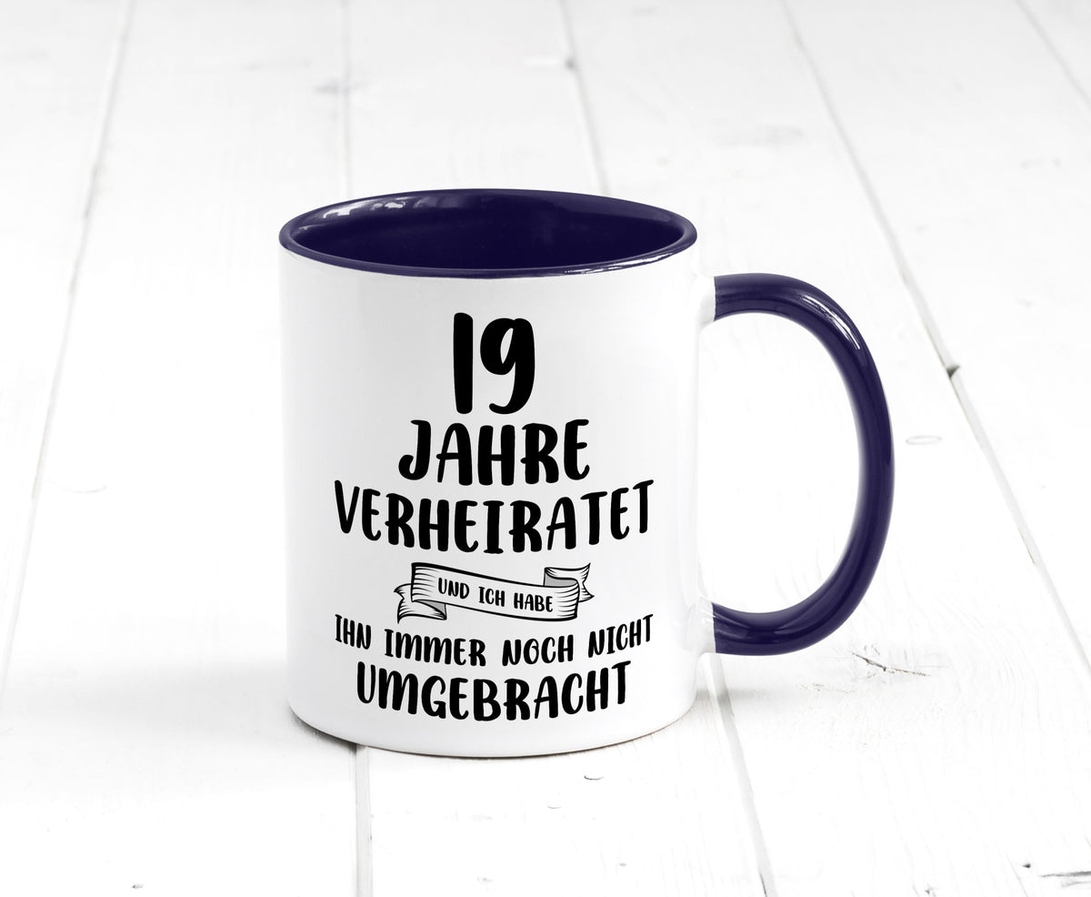 19 Jahre Verheiratet, immer noch am Leben! lustig Humor Geschenkidee Geschenk Tasse