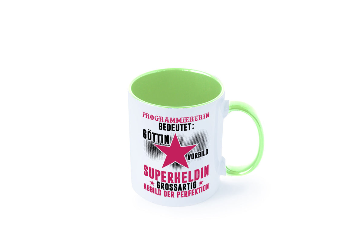 Bedeutung von Programmiererin | Software Entwickler lustiger Spruch Geschenk Tasse