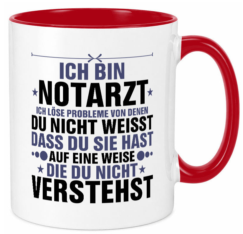 Löse Probleme: Notarzt | Arzt v2 Geschenkidee Humor Tasse