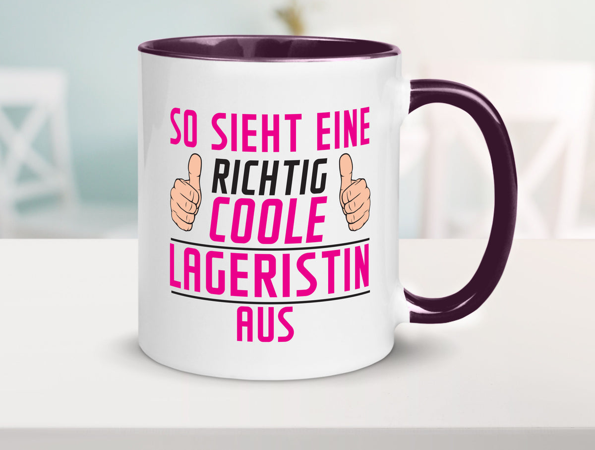Richtig Coole Lageristin | Beruf Lager Arbeiterin Humor Arbeit Kollegen Büro Tasse