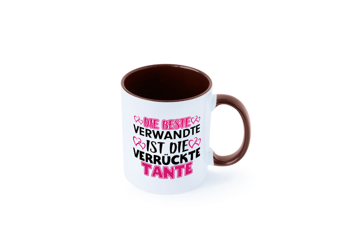 Verrückte Tante | Spruch Patentante Verwandtschaft lustiger Geschenk Humor Tasse