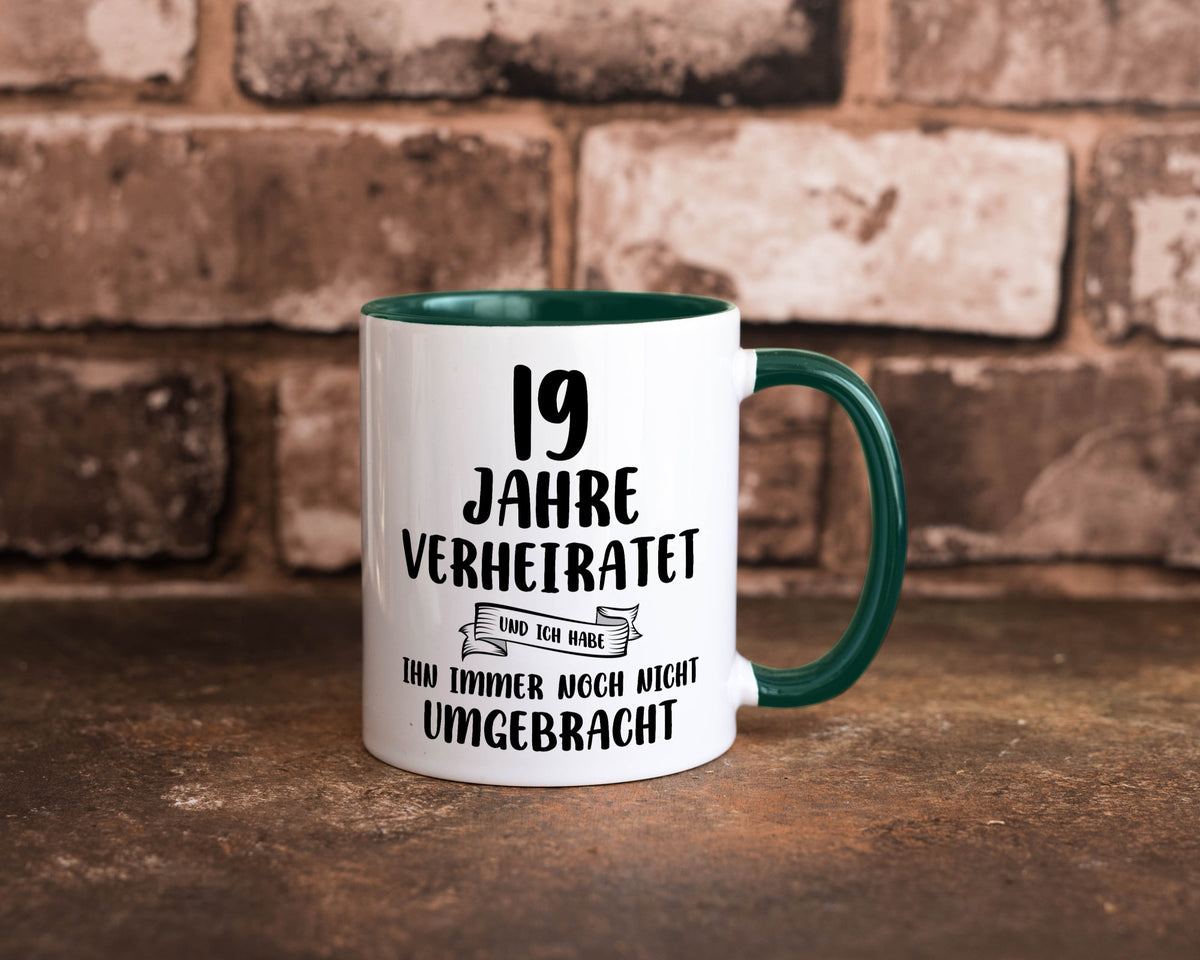 19 Jahre Verheiratet, immer noch am Leben! lustig Humor Geschenkidee Geschenk Tasse