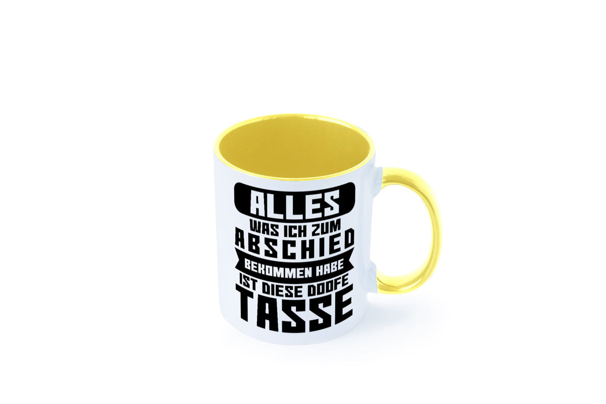 Zum Abschied | Kollegen Jobwechsel Büro Abschluss Geschenk Arbeit lustiger Tasse