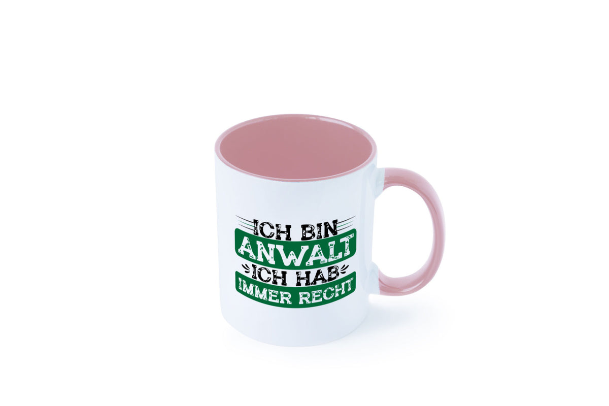 Ich bin Anwalt habe immer Recht | Jura Humor Geschenkidee Tasse
