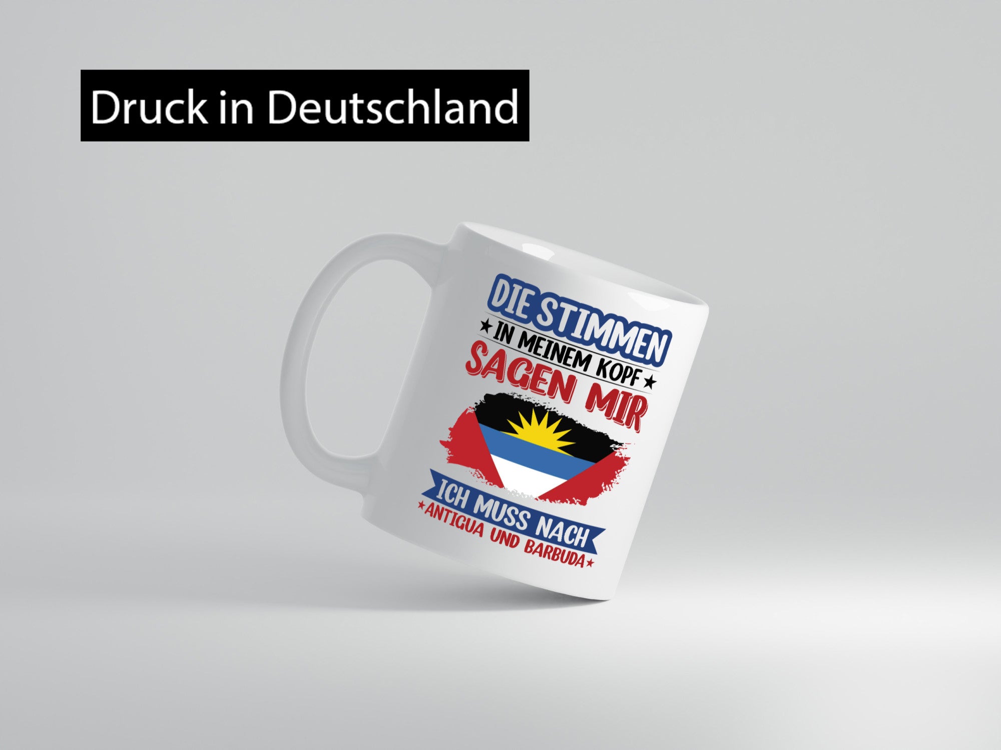 Antigua und Barbuda | Urlaub Stimmen in meinem Kopf Geschenkidee Humor Tasse