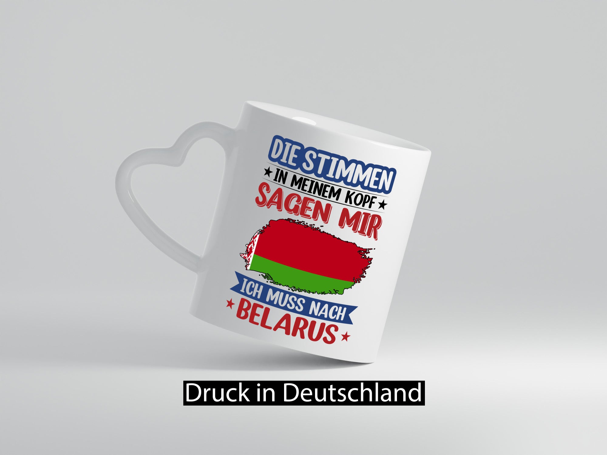 Belarus | Urlaub Stimmen in meinem Kopf Traumland v2 Geschenkidee Humor Tasse
