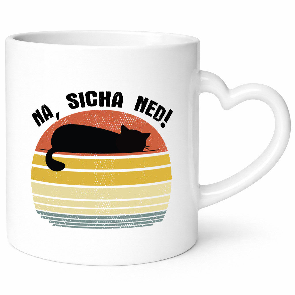 Na, sicha ned! | Katze Farben lustiger Spruch Geschenk Tierliebhaber Humor Tasse
