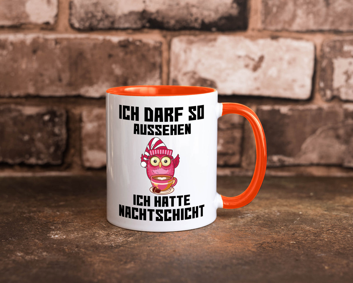 Nachtschicht Eule | Spruch Arbeit müde Nachtjob Geschenkidee Kollegen Büro Tasse