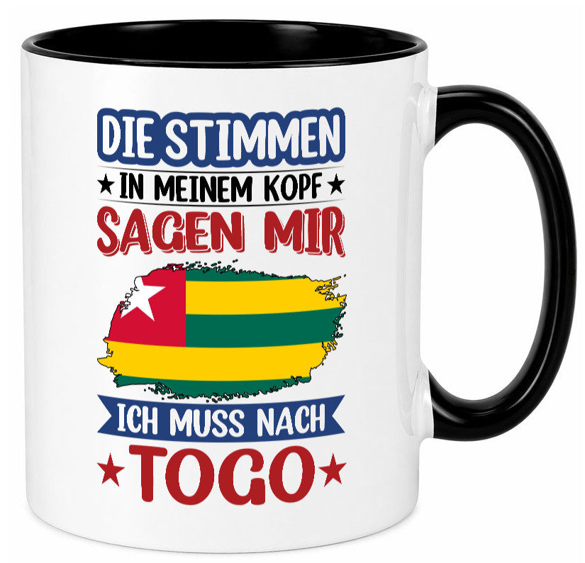 Togo | Urlaub Stimmen in meinem Kopf Traumland Humor Geschenkidee Tasse