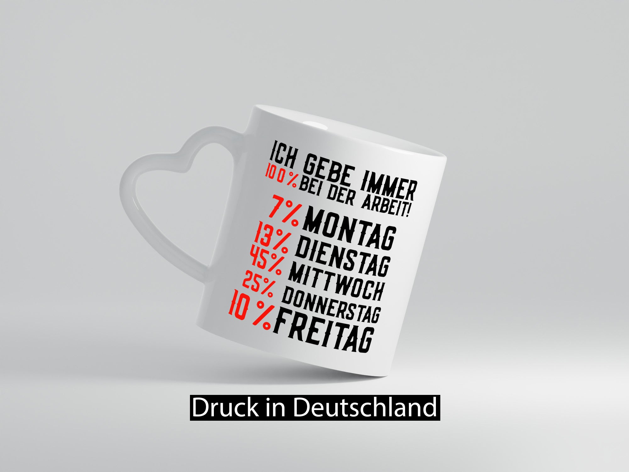100% at Work | Job Weekdays Funny Saying Funny Gift Colleagues