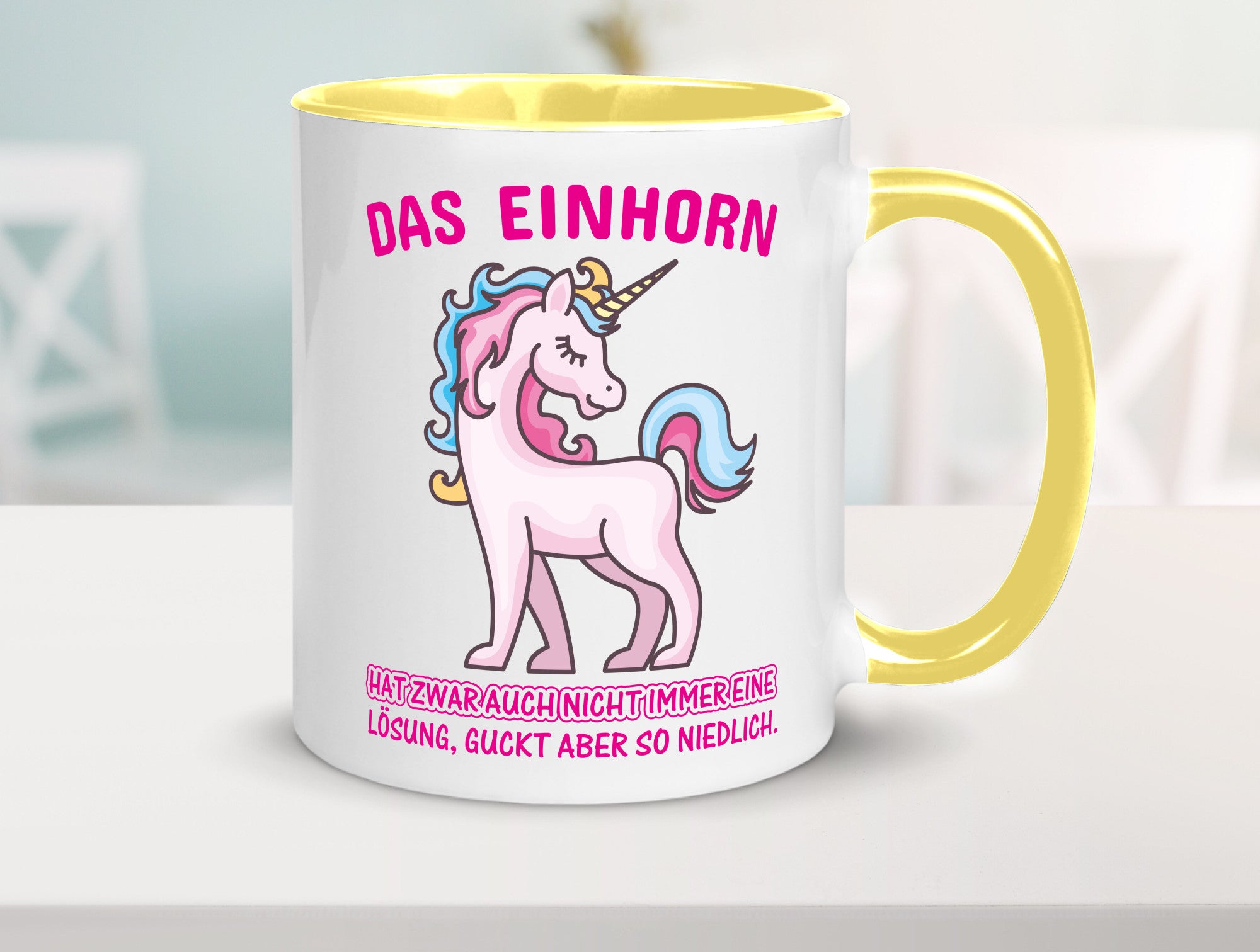Niedliches Einhorn | lustige Tasse Frauen Mädchen lustiger Spruch Geschenk