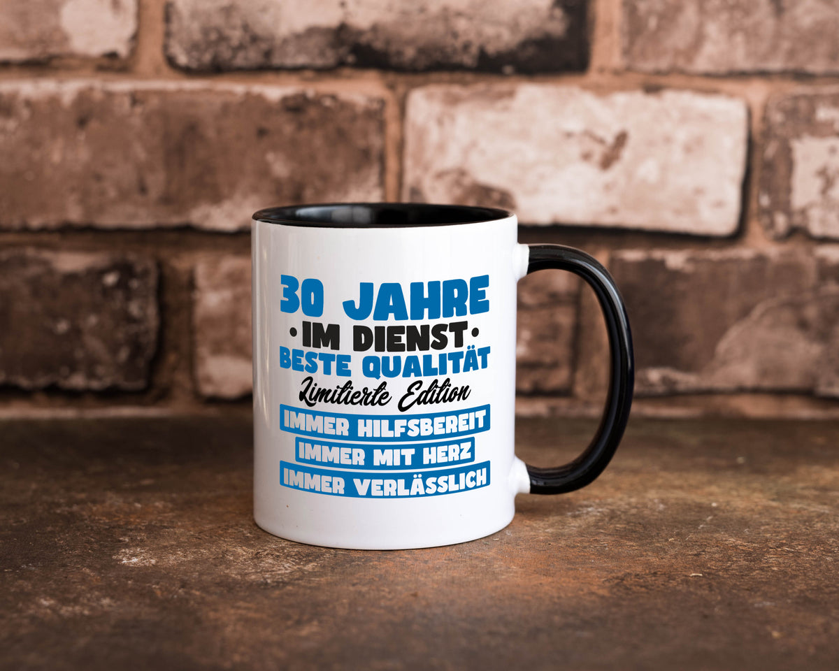 30 Jahre im Dienst | Jubiläum Arbeit v7 lustig Kollegen Büro Geschenk Tasse