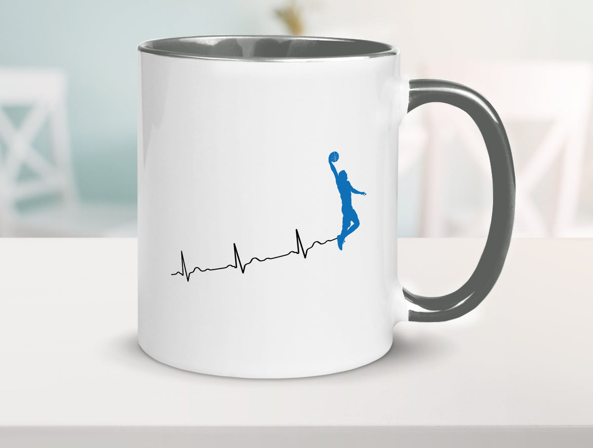 Herzschlag Basketball | Motiv Sport Ballsport Humor Geschenkidee Tasse