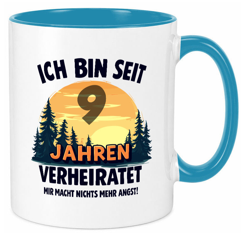 Ich bin Verheiratet | 9. Hochzeitstag Ehepaar v2 Geschenkidee Humor Tasse