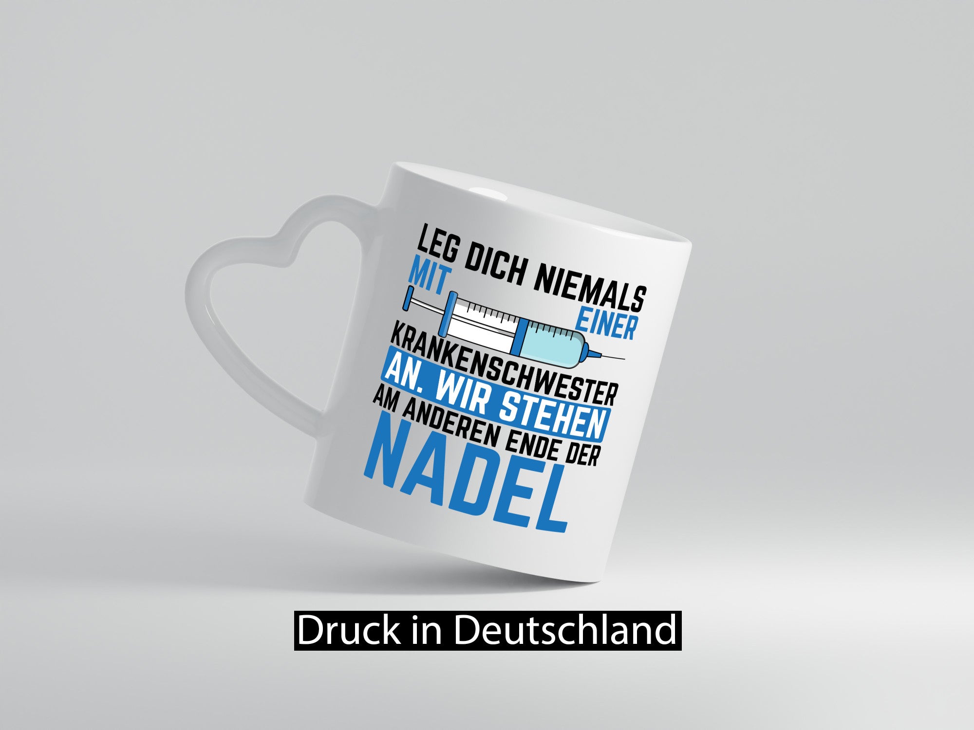 Krankenschwester anlegen | Nadel Spritze Klinik Spruch Geschenkidee Humor Tasse