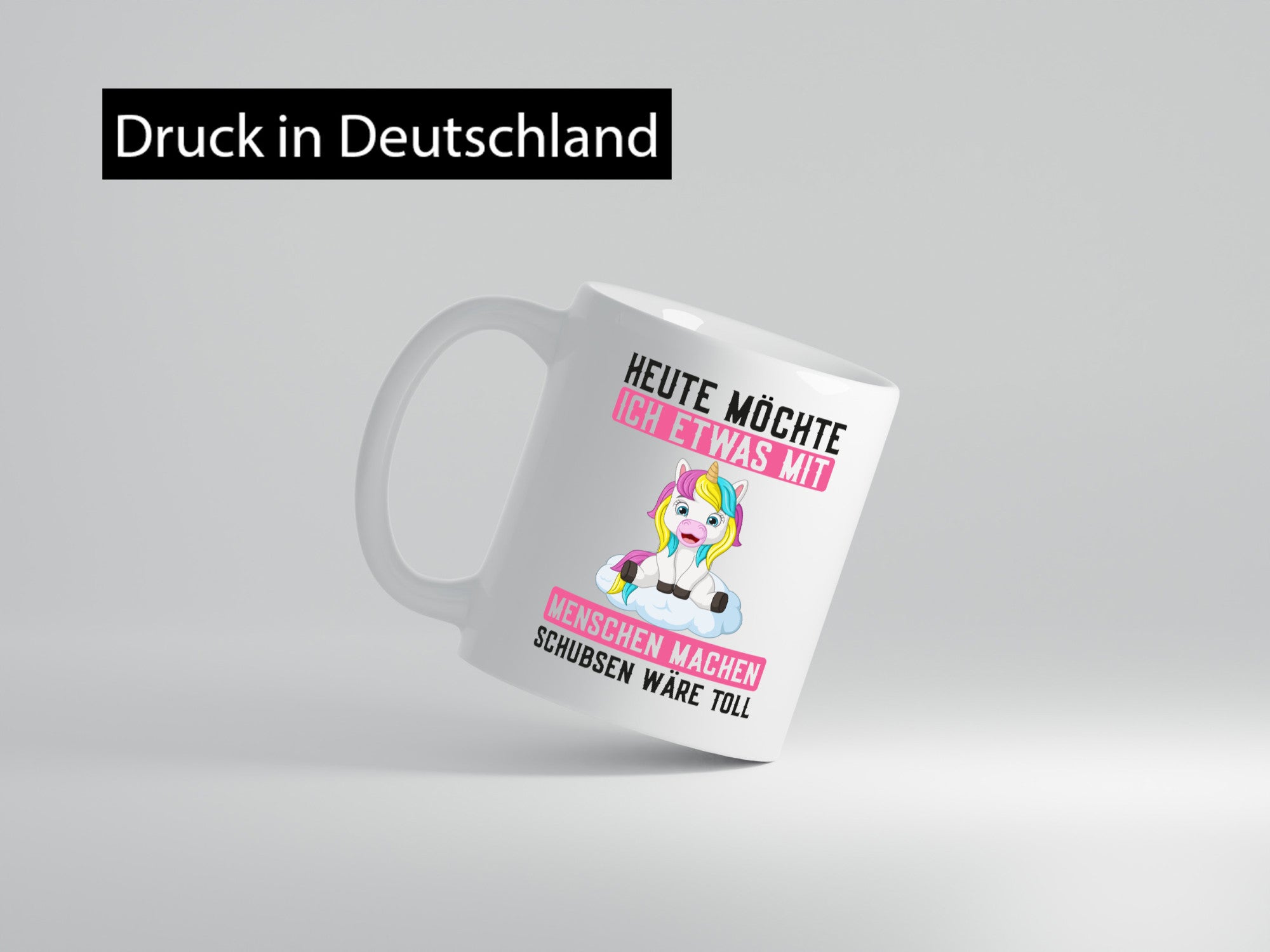 Mit Menschen machen | Schubsen Einhorn Nerv mich ned lustig Humor Geschenkidee