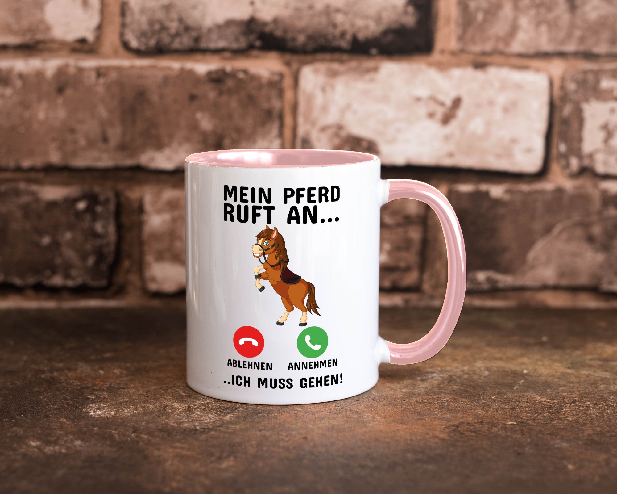 Mein Pferd ruft an Humor Geschenkidee Tasse