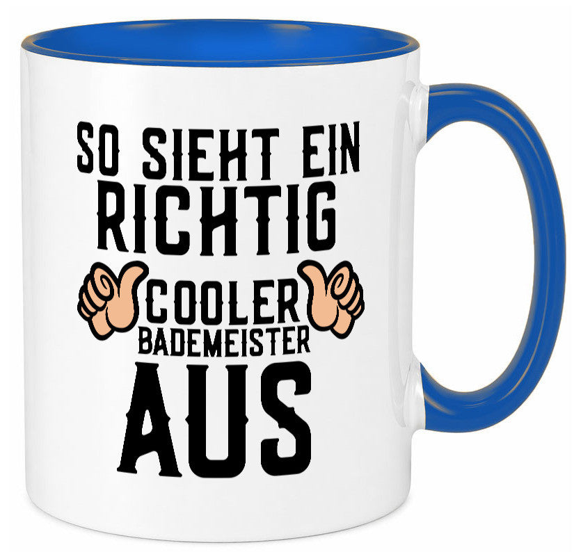 Richtig cooler Bademeister | Daumen hoch Schwimmbad lustig Humor Geschenkidee