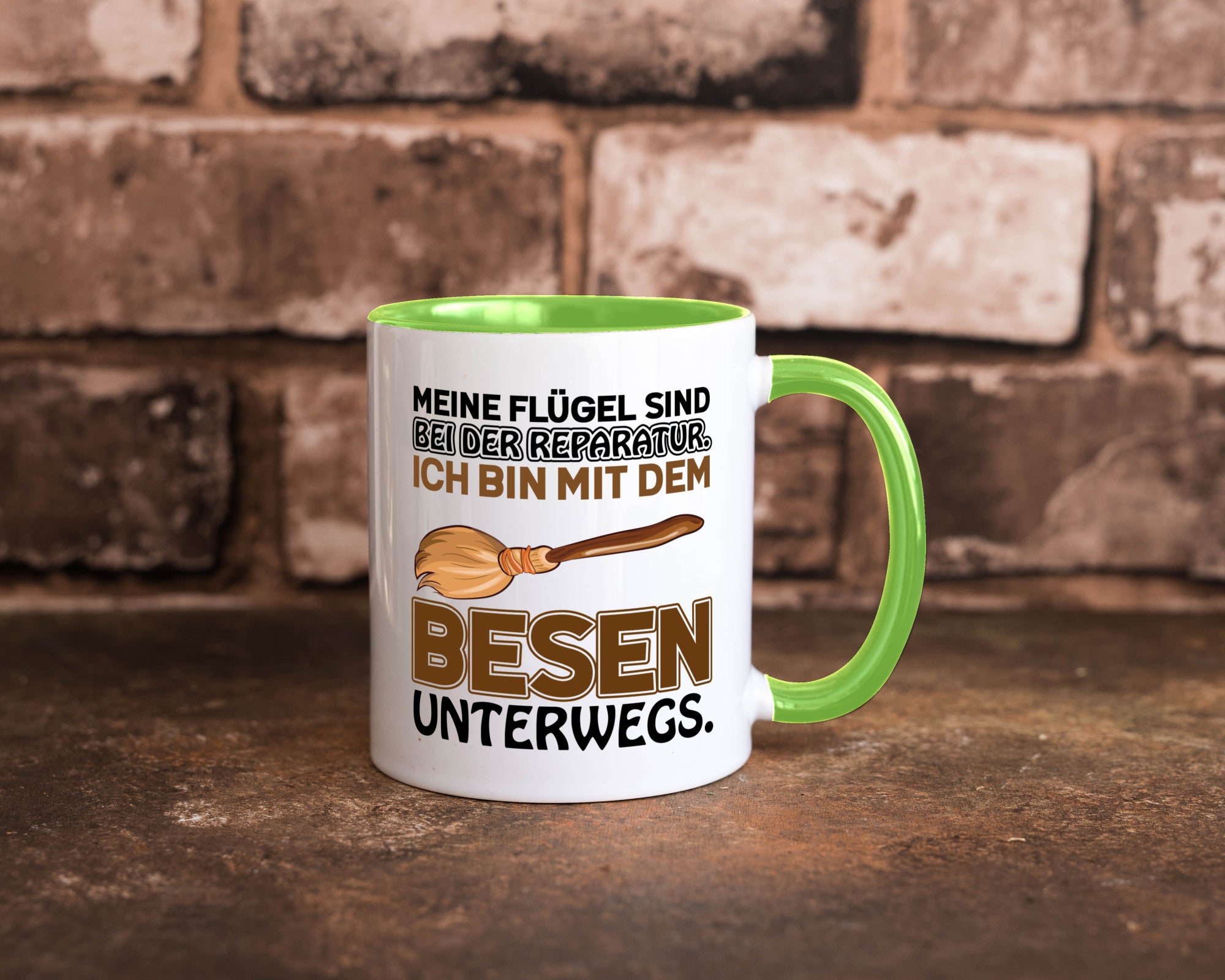 Flügel Reperatur lustig Humor Geschenkidee Geschenk Tasse
