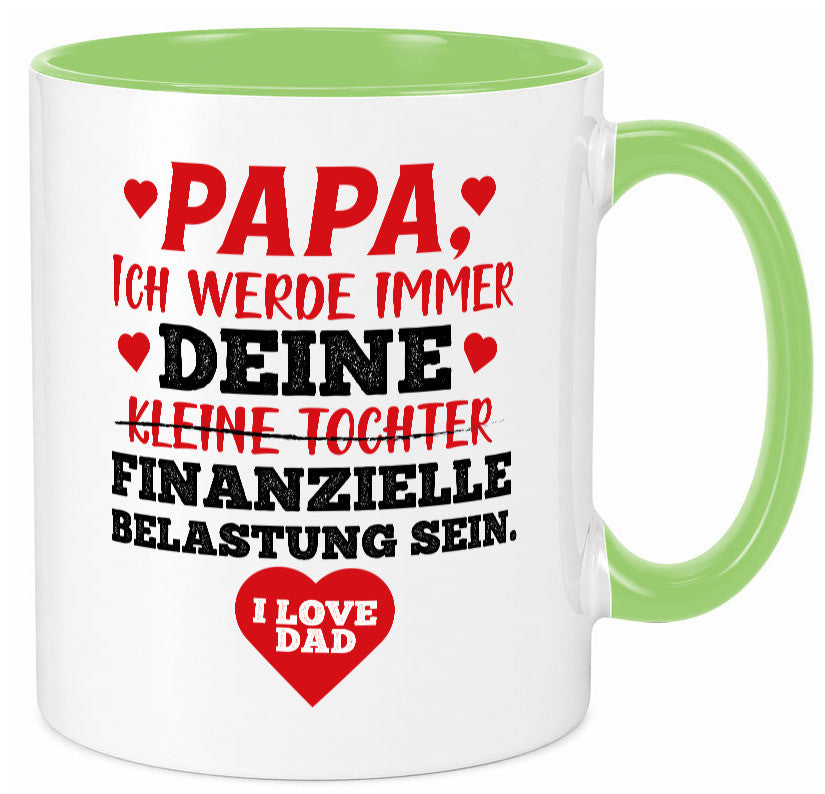 Finanzielle Belastung lustiger Spruch Geschenk Humor Geschenkidee Tasse