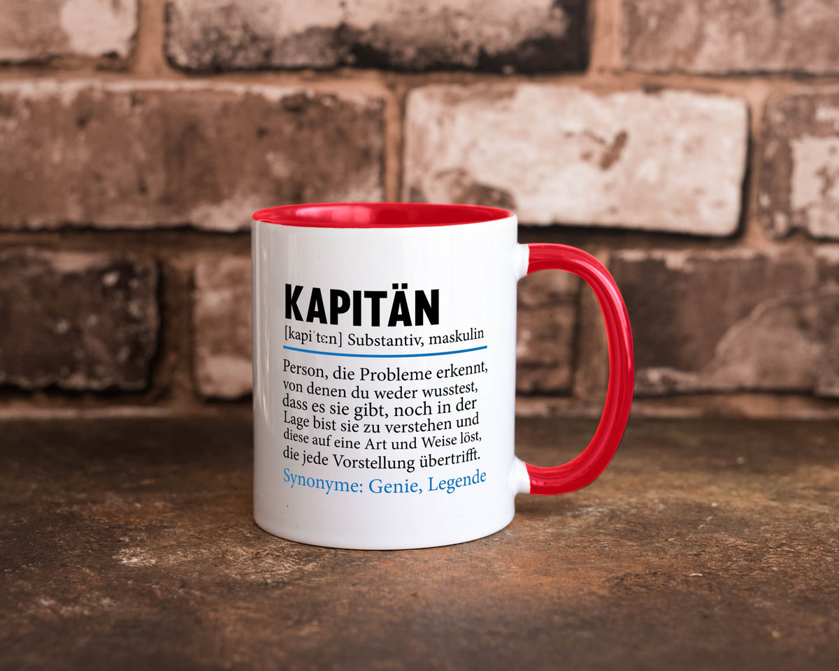 Kapitän | Spruch lustig Schiffskapitän Schiff Geschenk Humor Geschenkidee Tasse