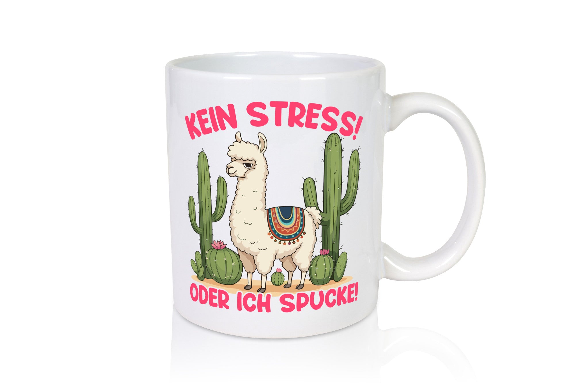 Kein stress oder ich Sprucke | Lama Alpaka Humor Geschenkidee Tasse