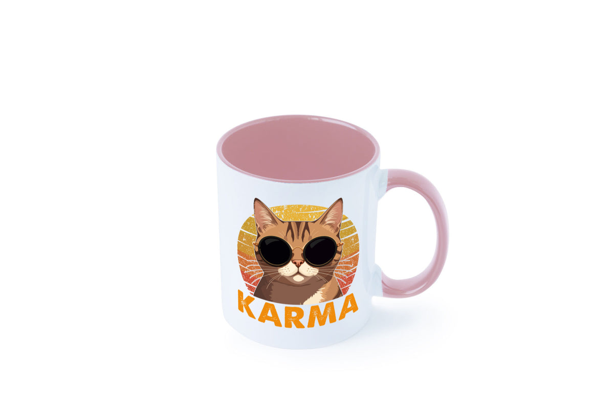 Vintage Katze | Karna Coole lustiger Spruch Geschenk Tierliebhaber Humor Tasse
