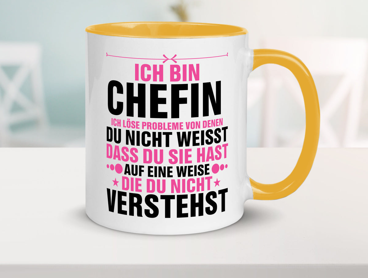 Löse Probleme: Chefin | Führungskraft Vorgesetzte lustiger Spruch Geschenk Tasse
