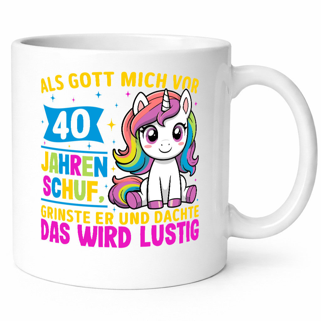 40. Geburtstag | Als Gott mich schuf 40 Jahre Geschenk Geschenkidee lustiger