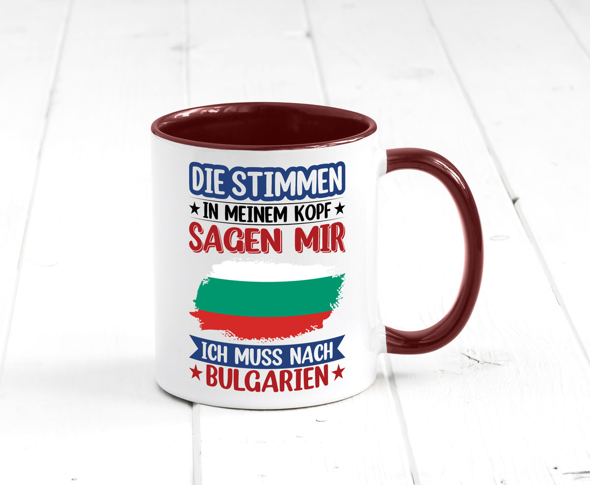 Bulgarien | Urlaub Stimmen in meinem Kopf Traumland Humor Geschenkidee Tasse