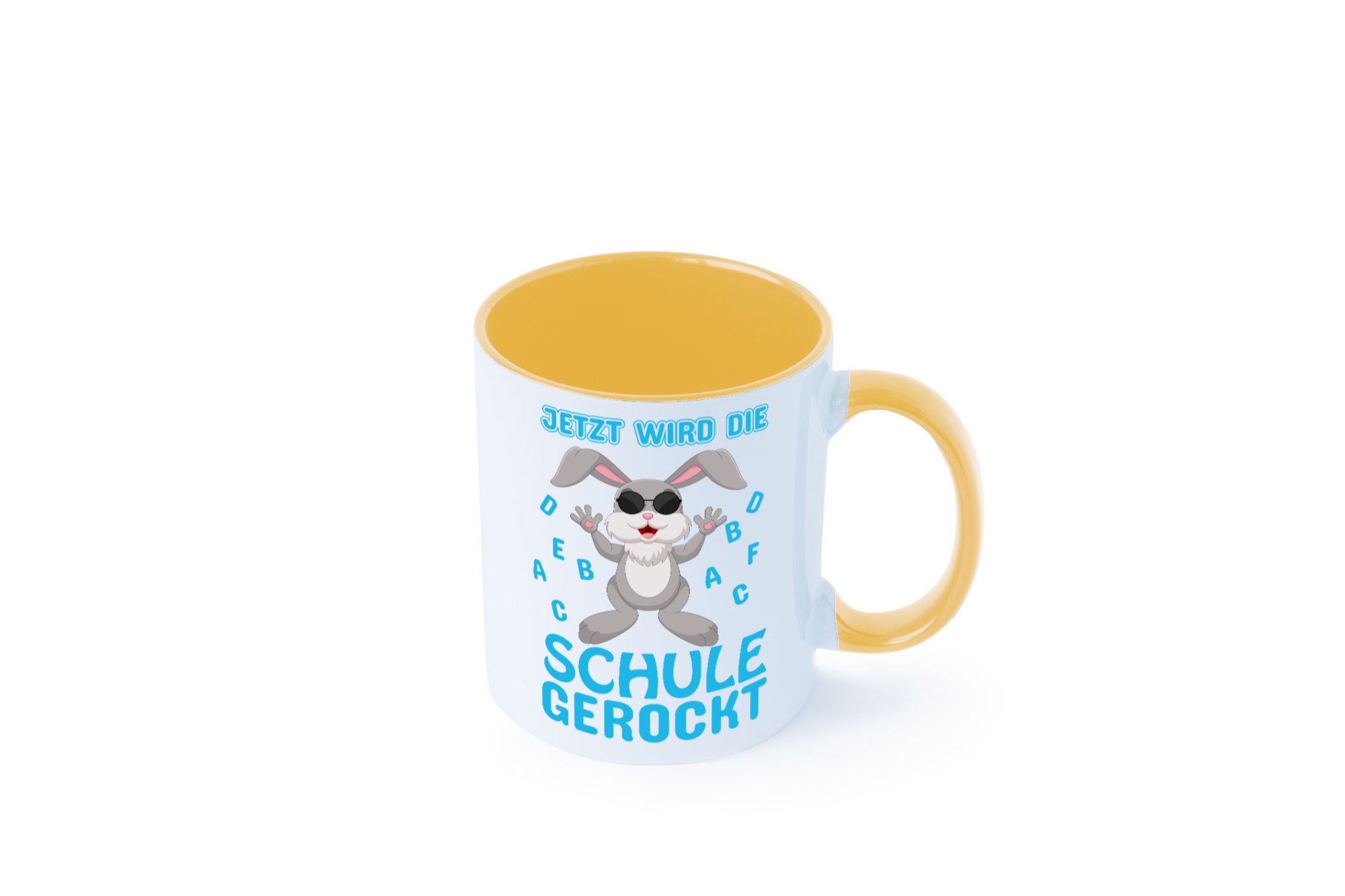Schule wird gerockt | Schulbeginn Tasse cooler Hase lustiger Spruch Geschenk