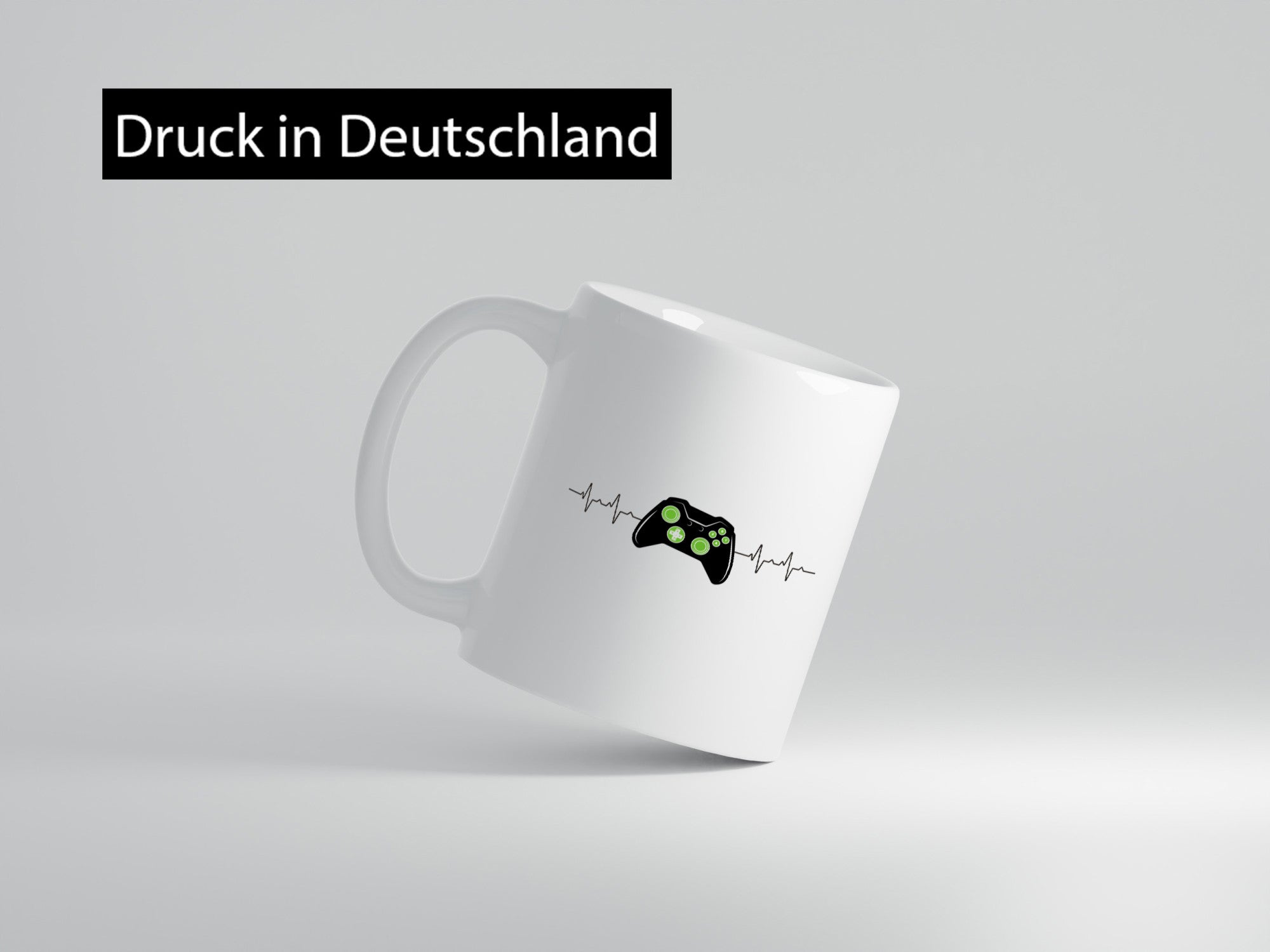 Controller Herzschlag | Heartbeat Gamer lustig Humor Geschenkidee Geschenk Tasse
