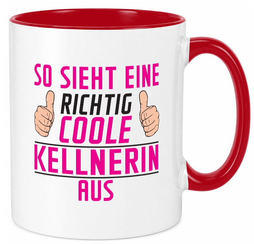 Richtig Coole Kellnerin | Beruf kellnern Bedienung lustig Arbeit Kollegen Büro Tasse