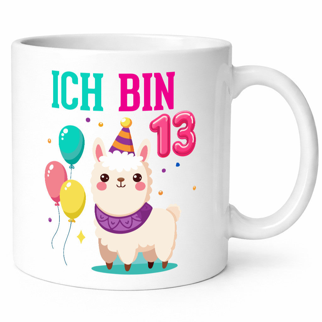 13. Geburtstag | 13 Jahre Lama Alpaka Humor Geschenkidee Tasse