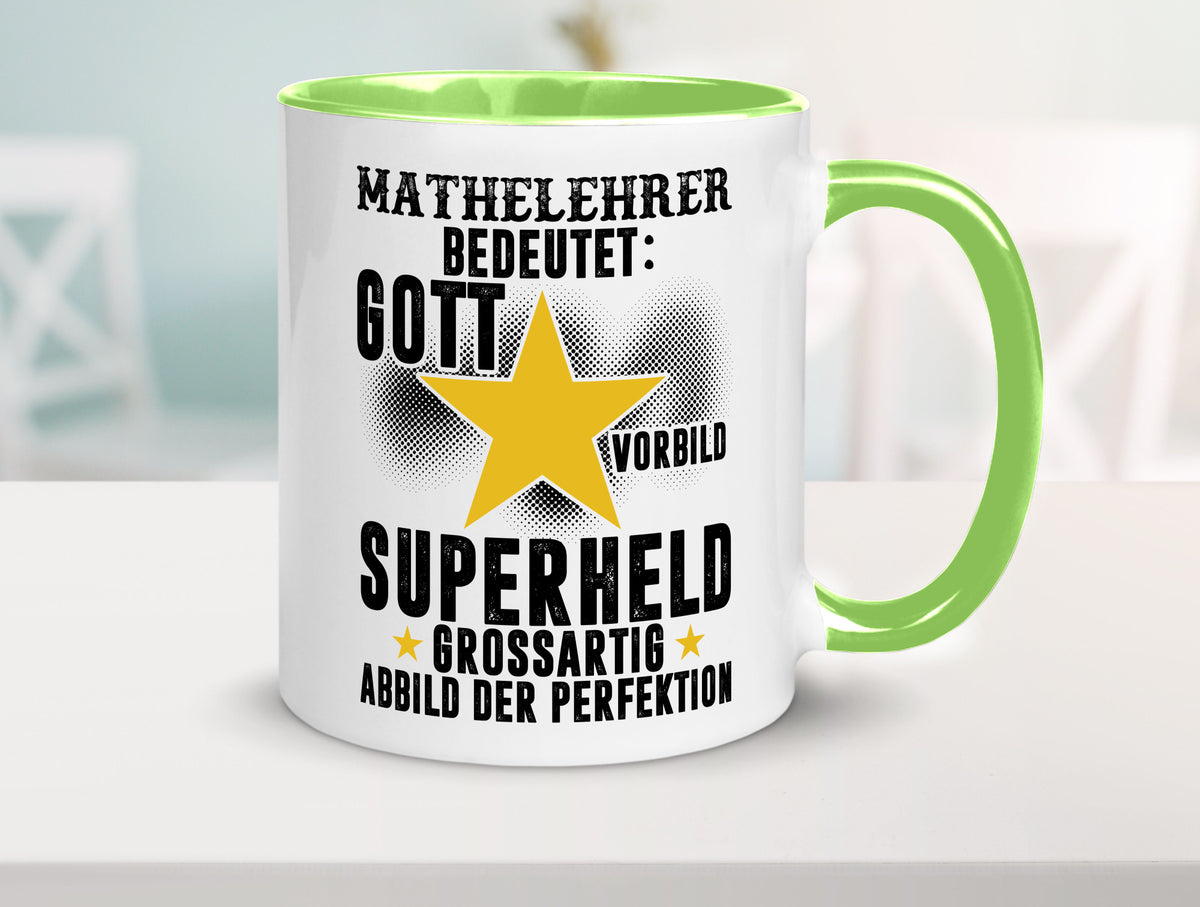 Bedeutung von Mathelehrer | Lehrer Mathe Humor Geschenkidee Tasse