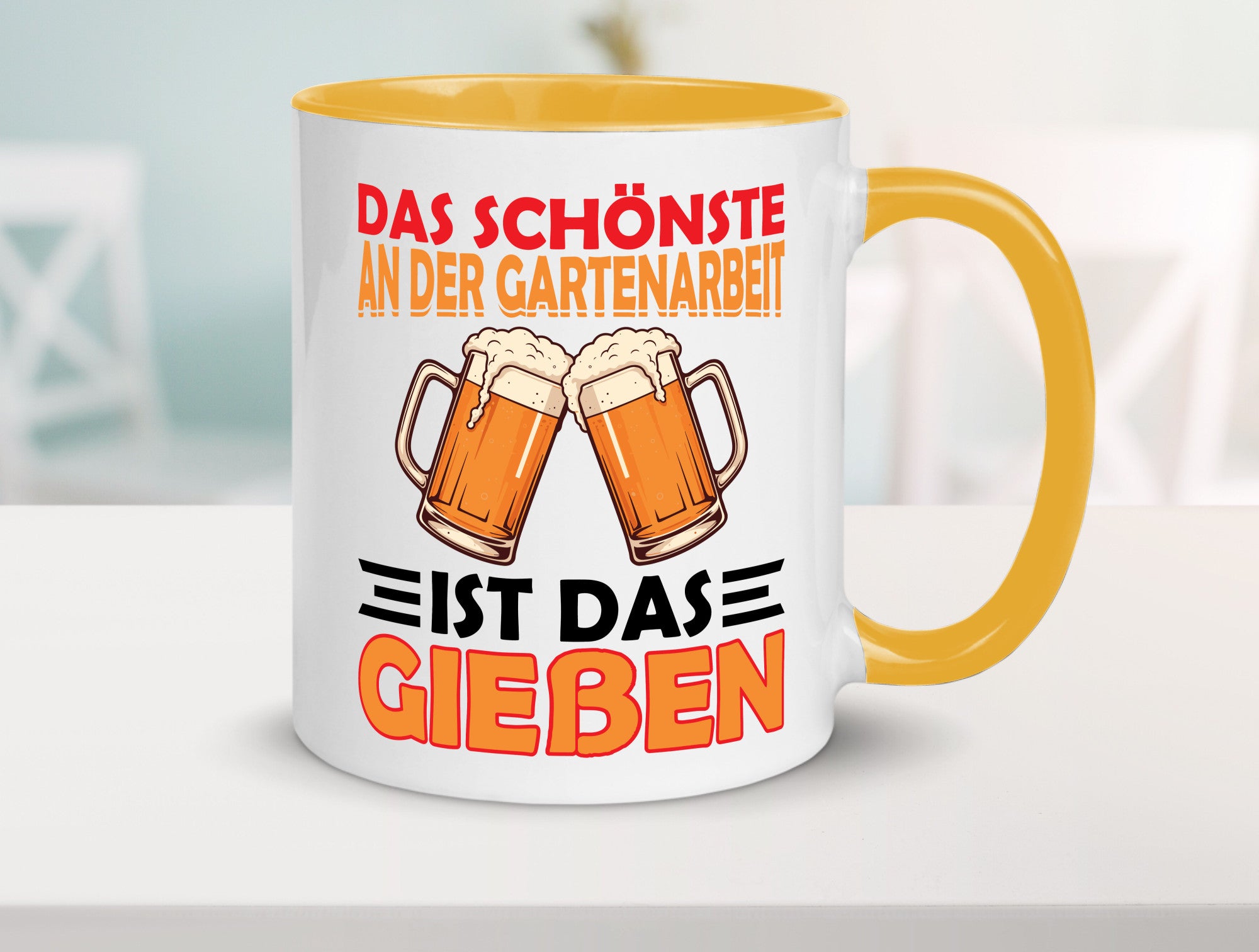 Das schönste an gartenarbeit ist Gießen | Biertrinker Geschenkidee Arbeit
