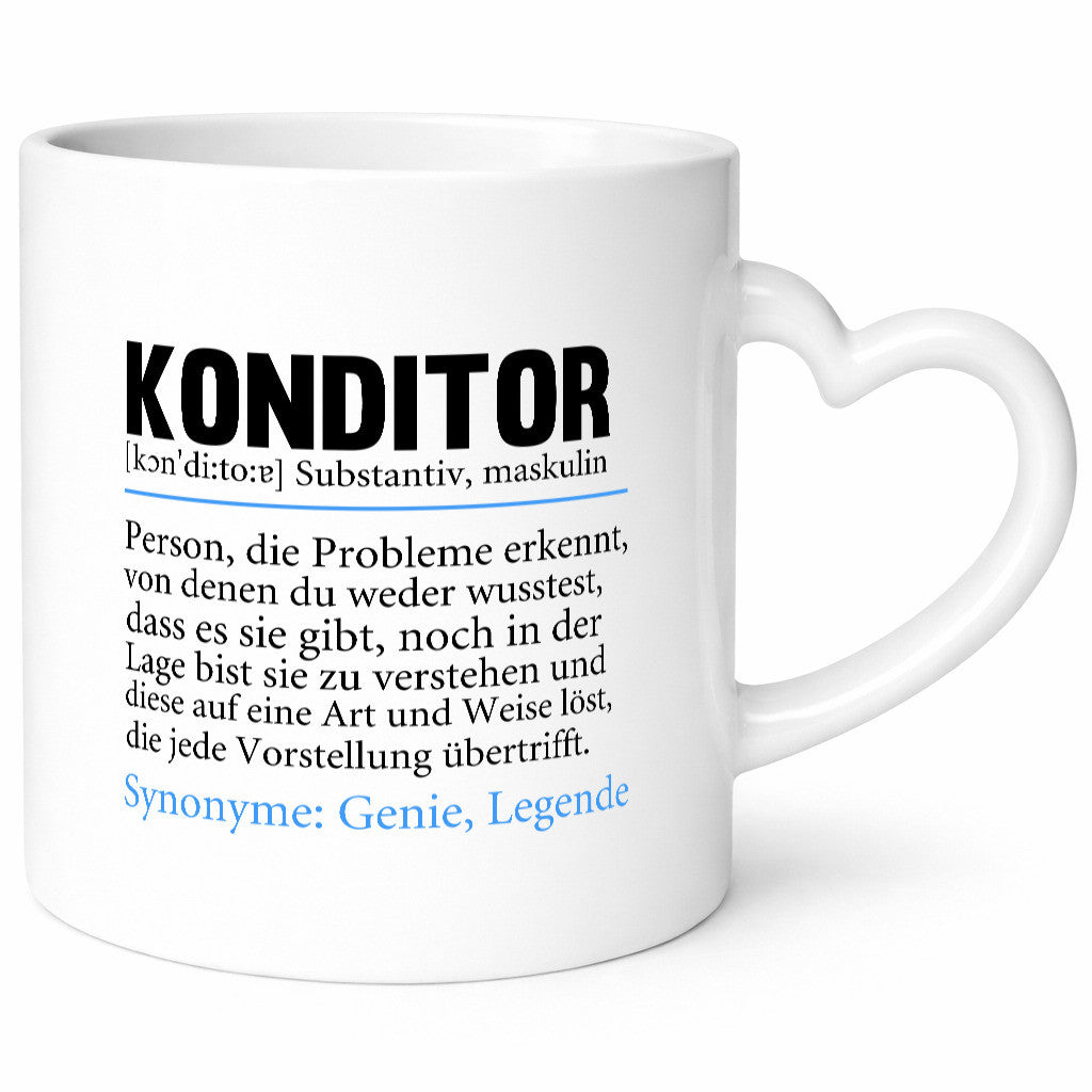Konditor | Spruch Definition Konditorei lustiger Geschenk Humor Geschenkidee