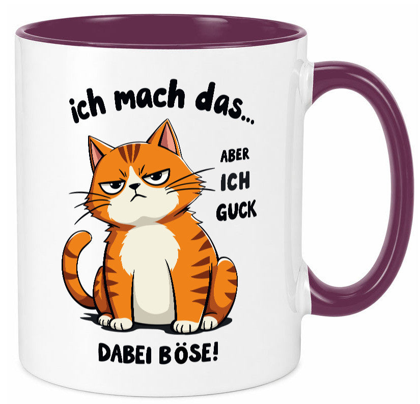Ich guck dabei Böse | Katze Ironie Geschenk Tierliebhaber Humor lustiger Spruch Tasse