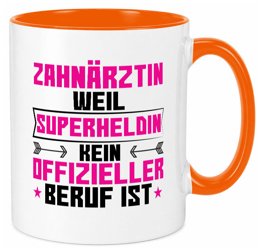 Superheldin Zahnärztin | Zahnmedizin Beruf Geschenkidee Arbeit Kollegen Büro Tasse