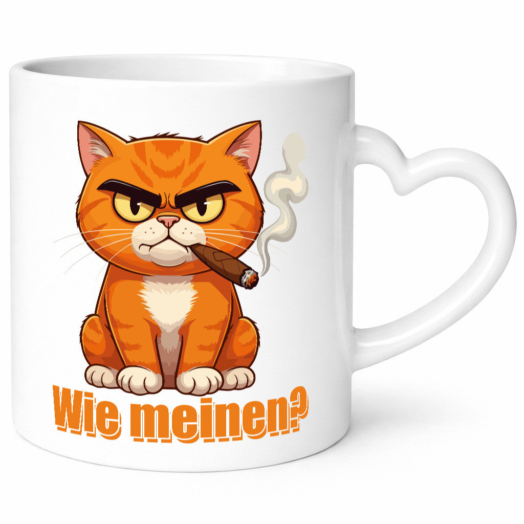 Wie bitte? | Böse Katze Katzenliebhaber Geschenk Tierliebhaber Humor lustiger
