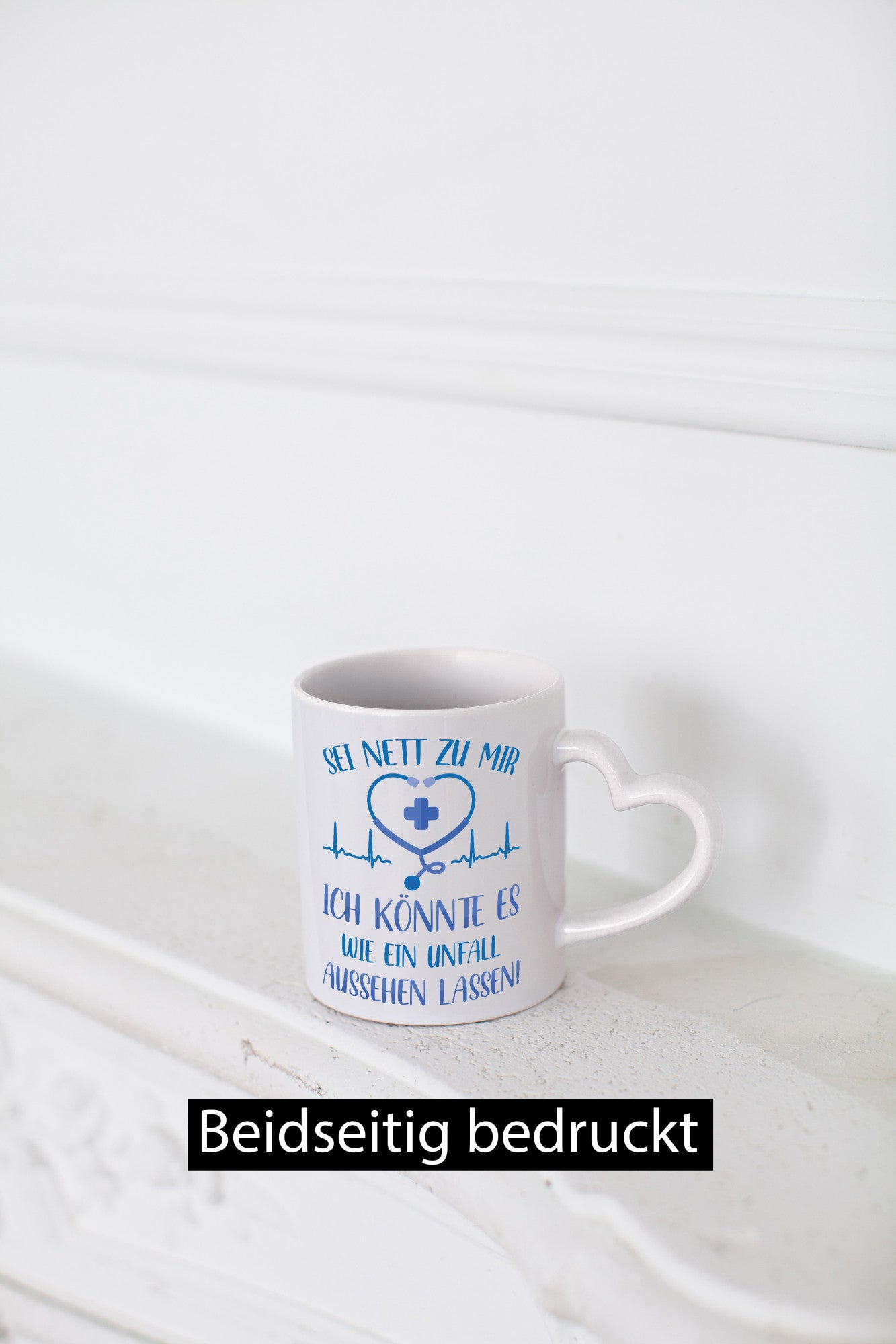 Sei nett, könnte wie ein Unfall aussehen | Herzschlag Geschenkidee Humor Tasse