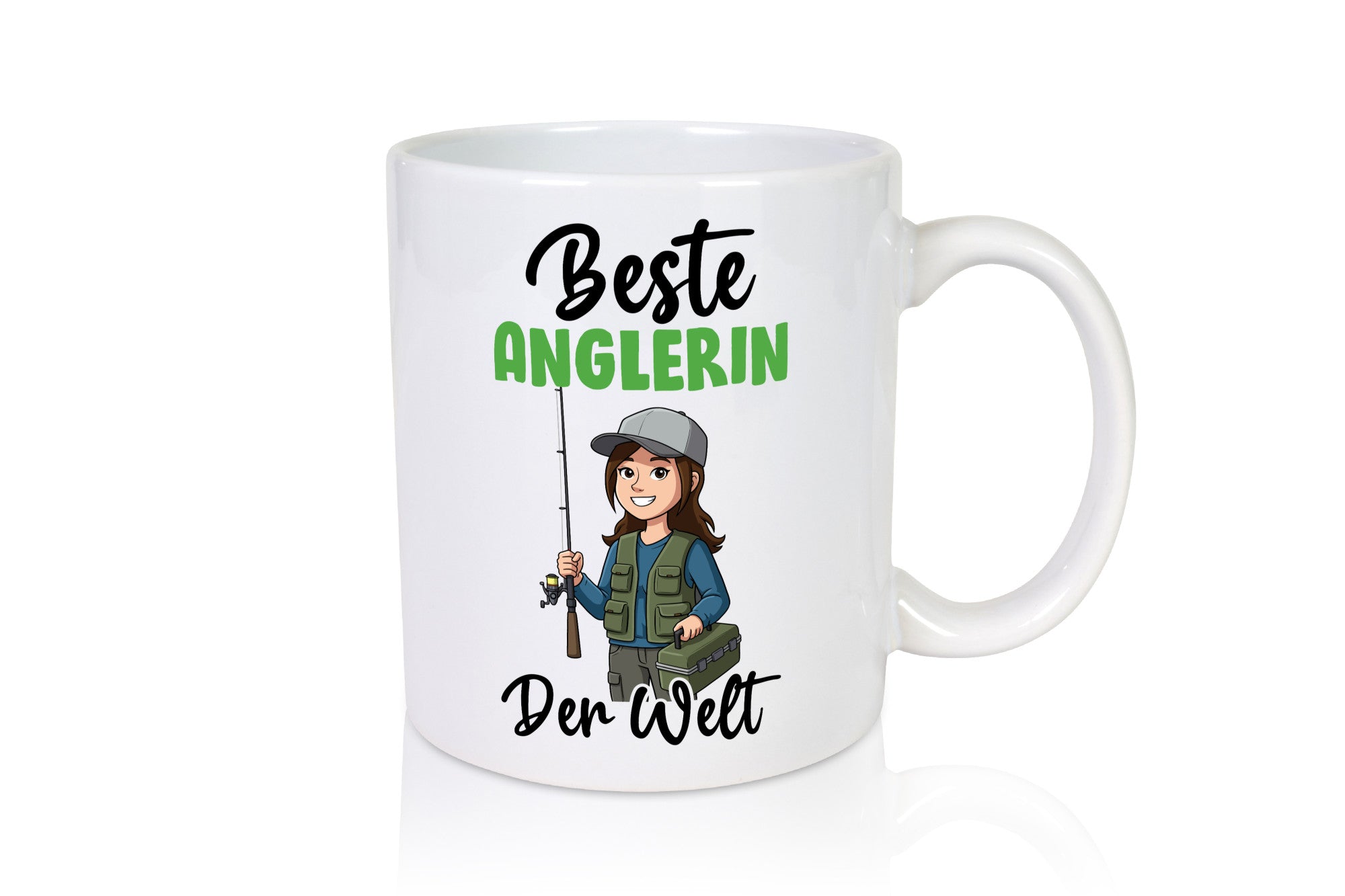 Beste Anglerin | Angeln Fischerin v2 lustig Humor Geschenkidee Geschenk Tasse
