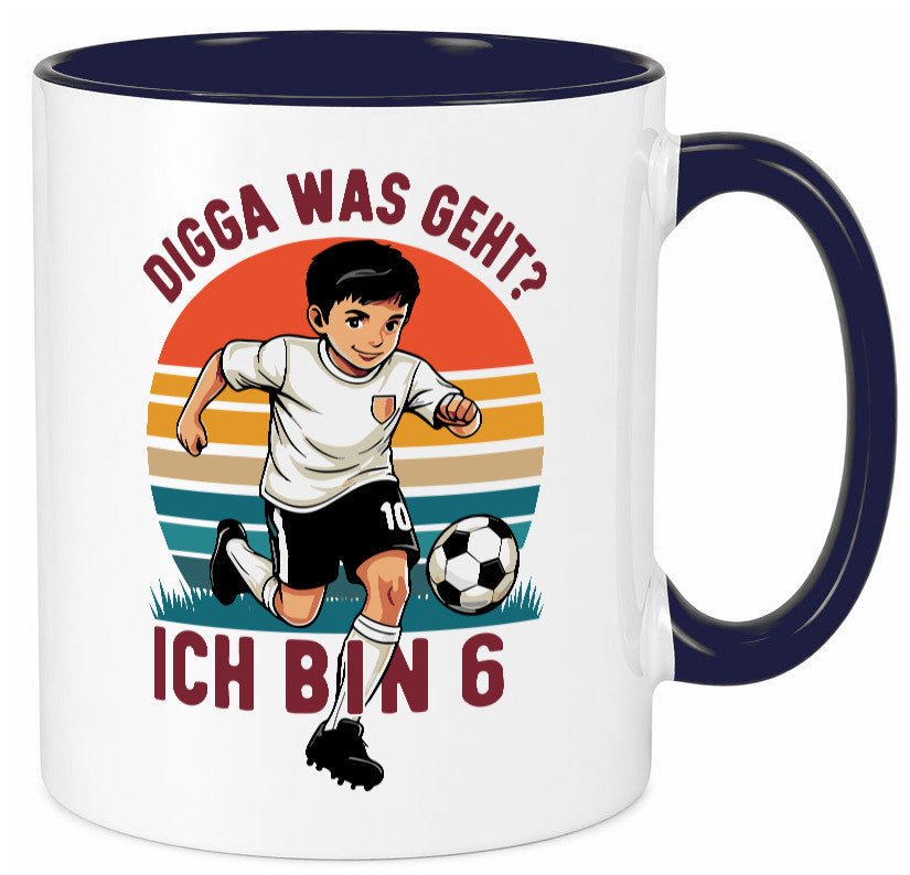 6 Geburtstag | Jahre Digga was geht ab Fußball lustiger Spruch Geschenk