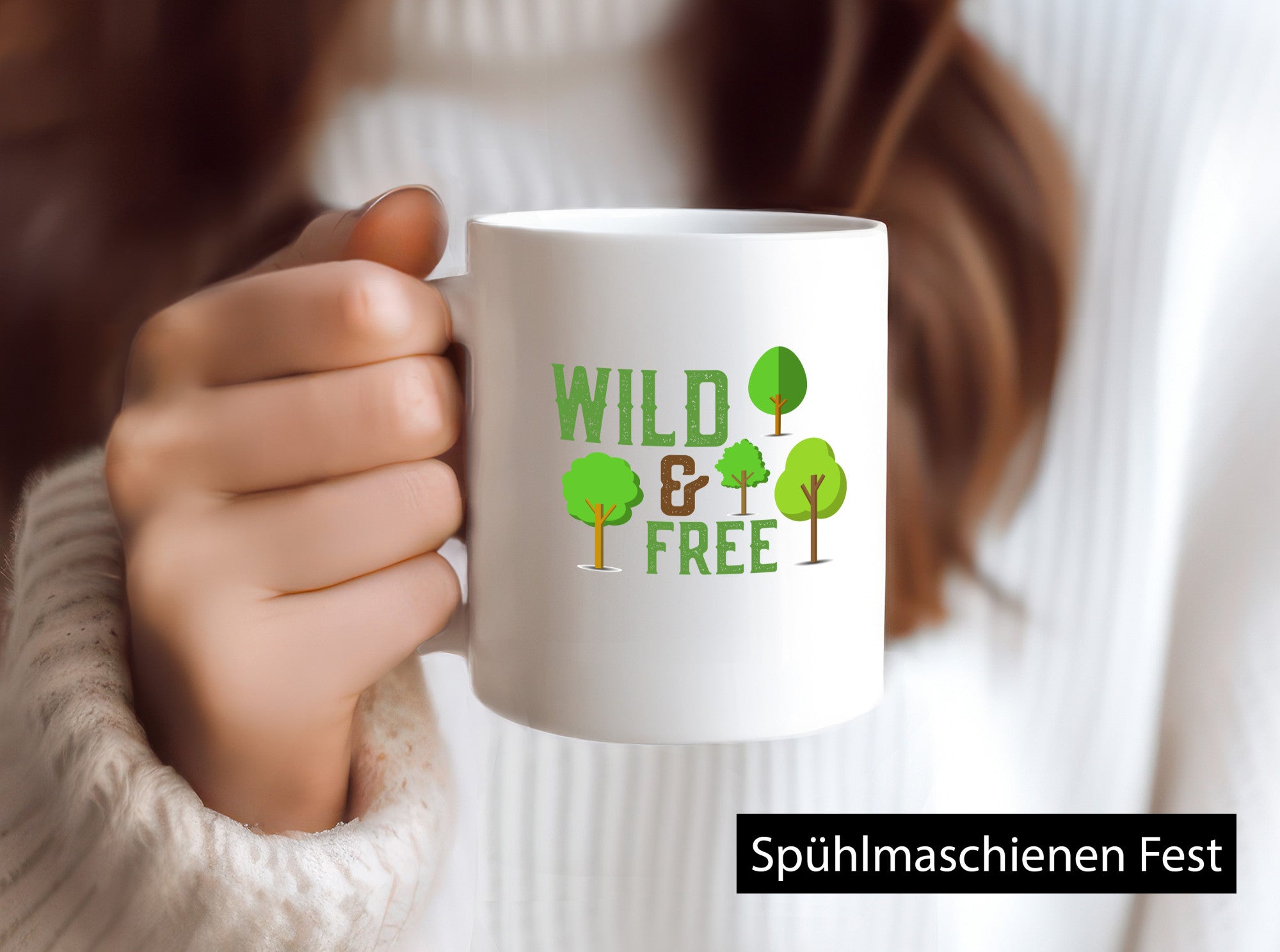 Wild and free | Freiheit Camper Hobbycamper Geschenkidee Humor Tasse