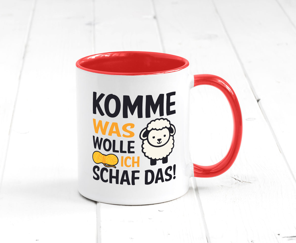 Komme was wolle, ich schaf das | Wolle Humor Geschenkidee Tasse