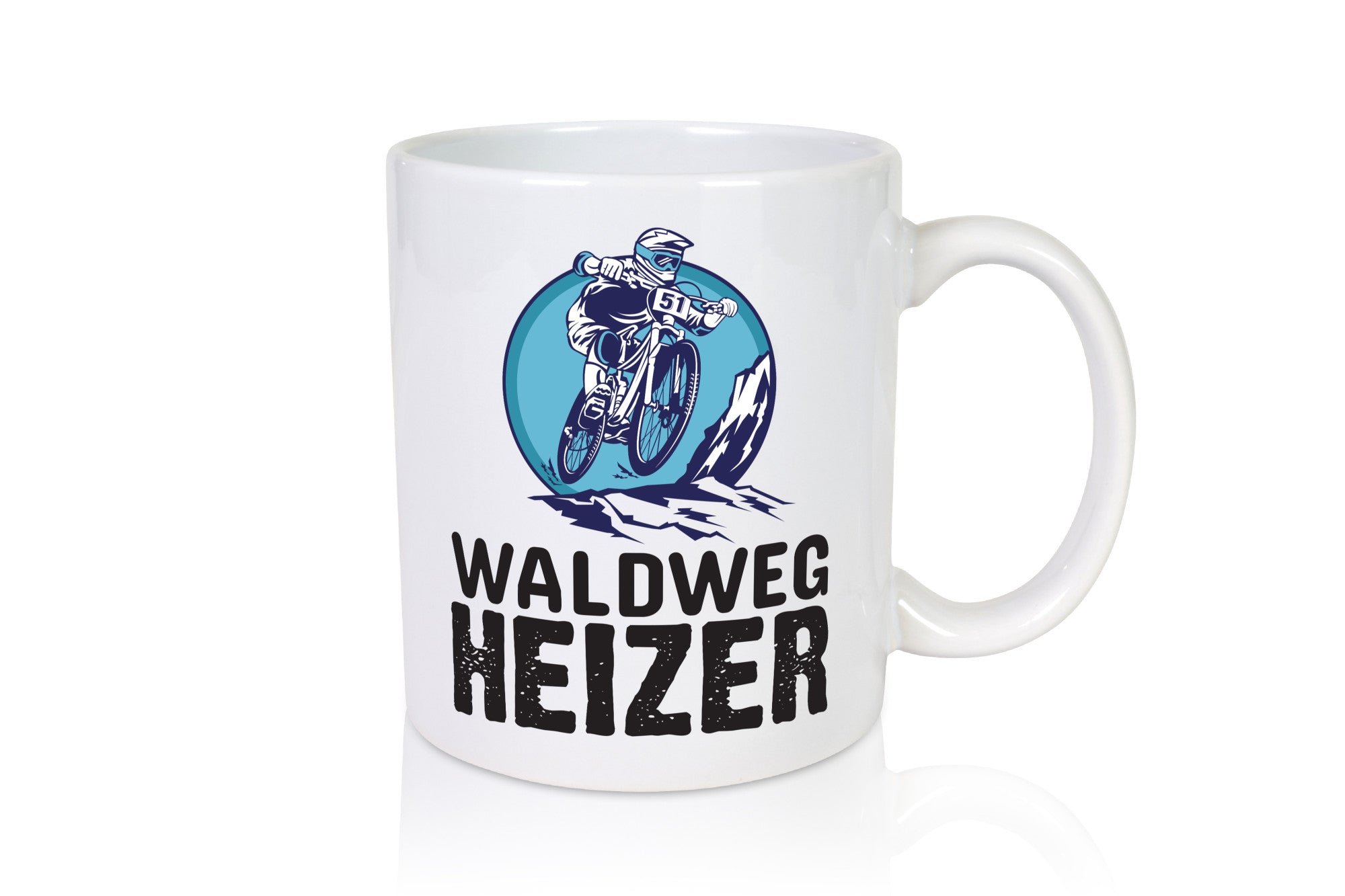 Waldweg Heizer | Mountainbike Tasse Mountainbiker Geschenk Humor Geschenkidee