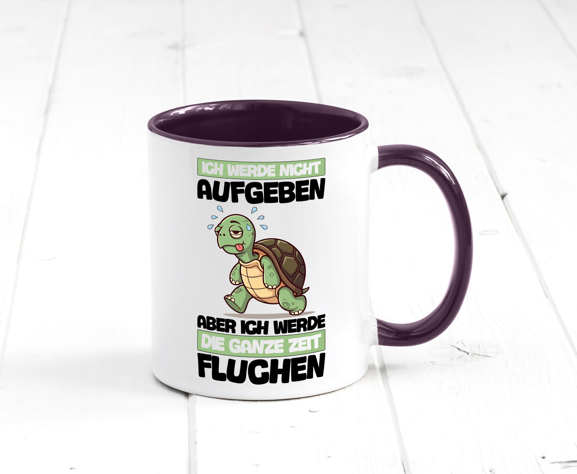Ich geb nicht auf werde aber fluchen | Schildkröte Joggen v2 Humor Geschenkidee