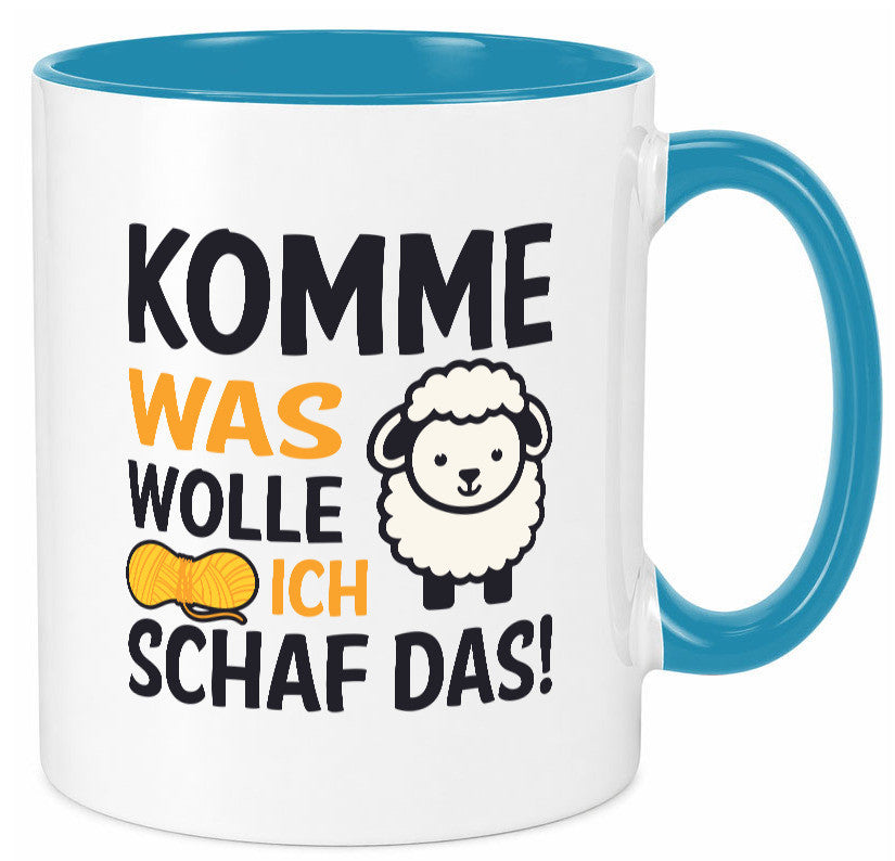 Komme was wolle, ich schaf das | Wolle Humor Geschenkidee Tasse
